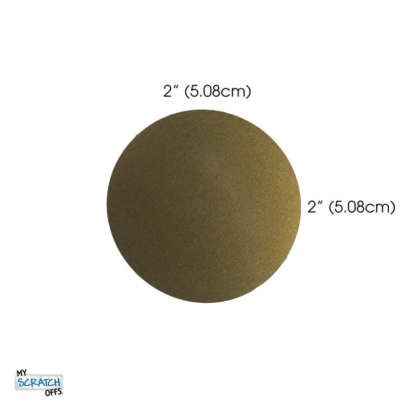 My Scratch Offs Gold 2" Round Scratch Off Stickers Labels 250 Roll for DIY Crafts Invitations Gender Reveals Pregnancy Announcements Business Promotions - Image 2